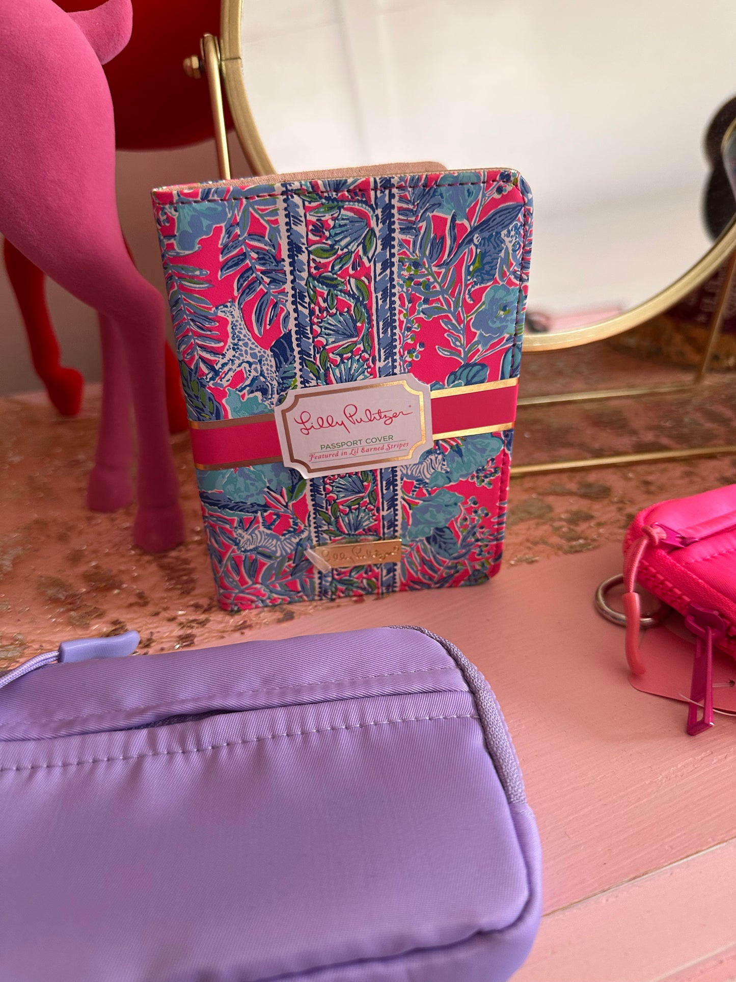 On the Go Wallet Keychain with ID and zipper Pouch