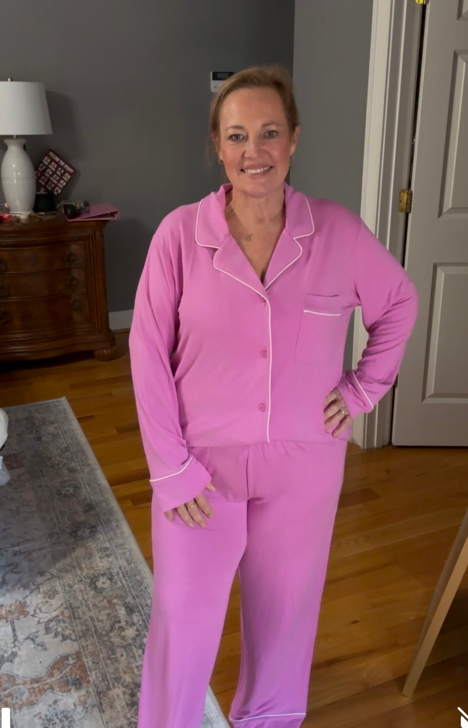 Luxe Lounge Set in Bright Mauve