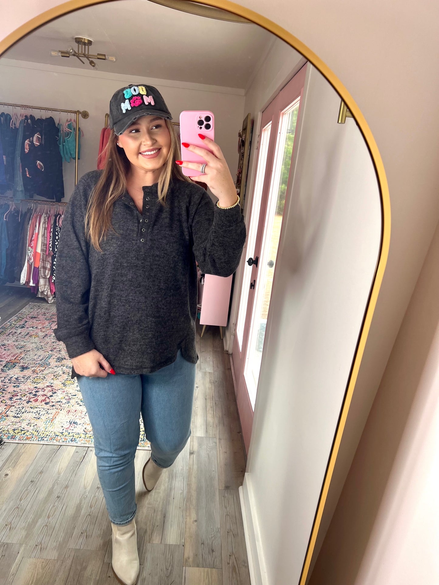 Dog Mom Chenille Letters Baseball Hat