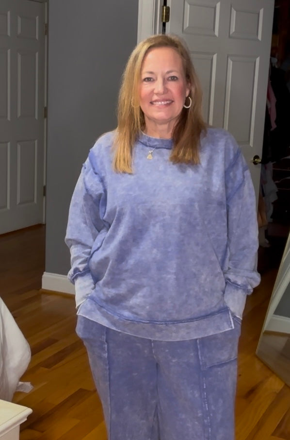 Marlina Marlin French Terry Exposed Seam Sweatshirt