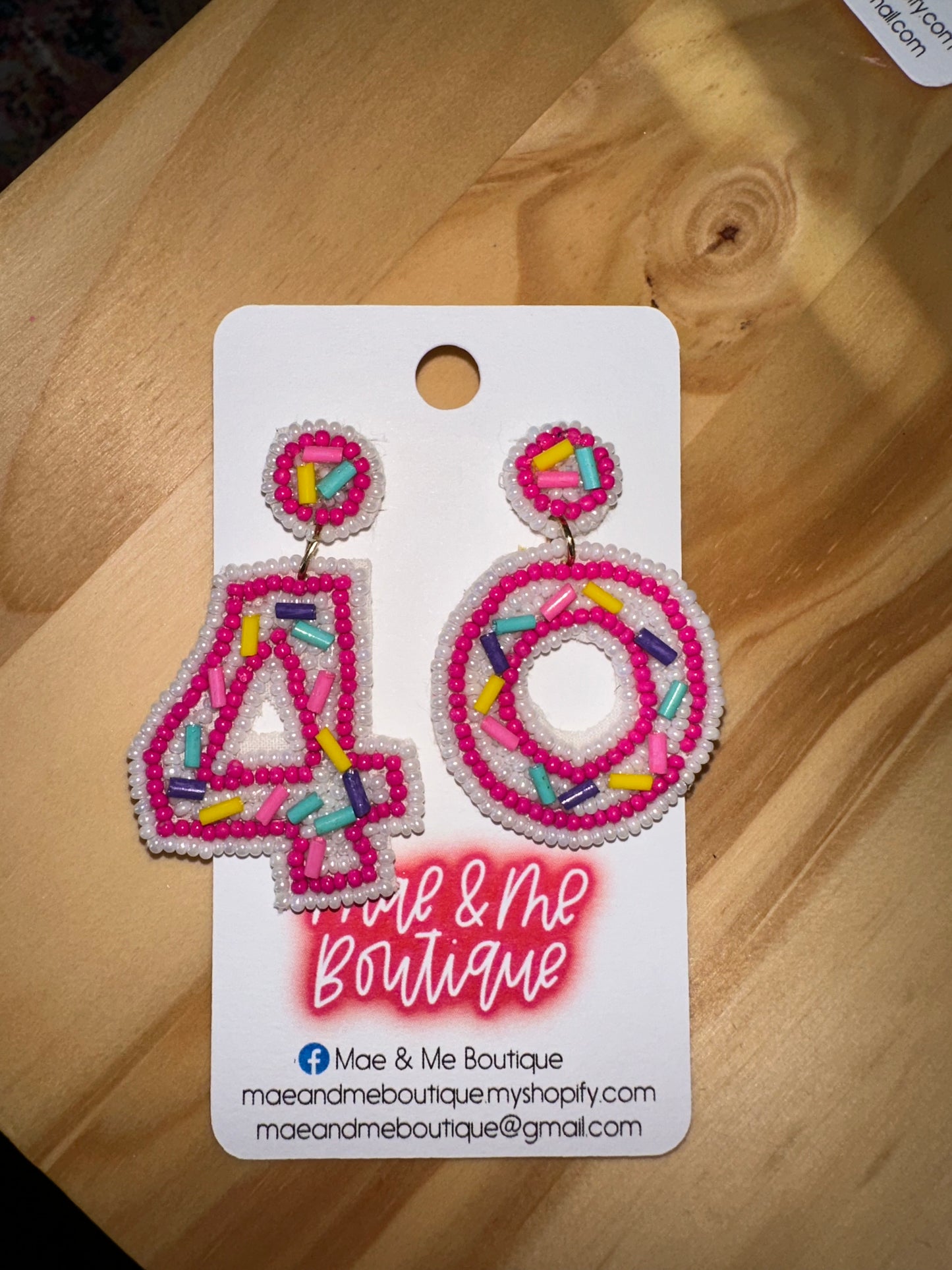 Birthday Age Seed Bead Earrings