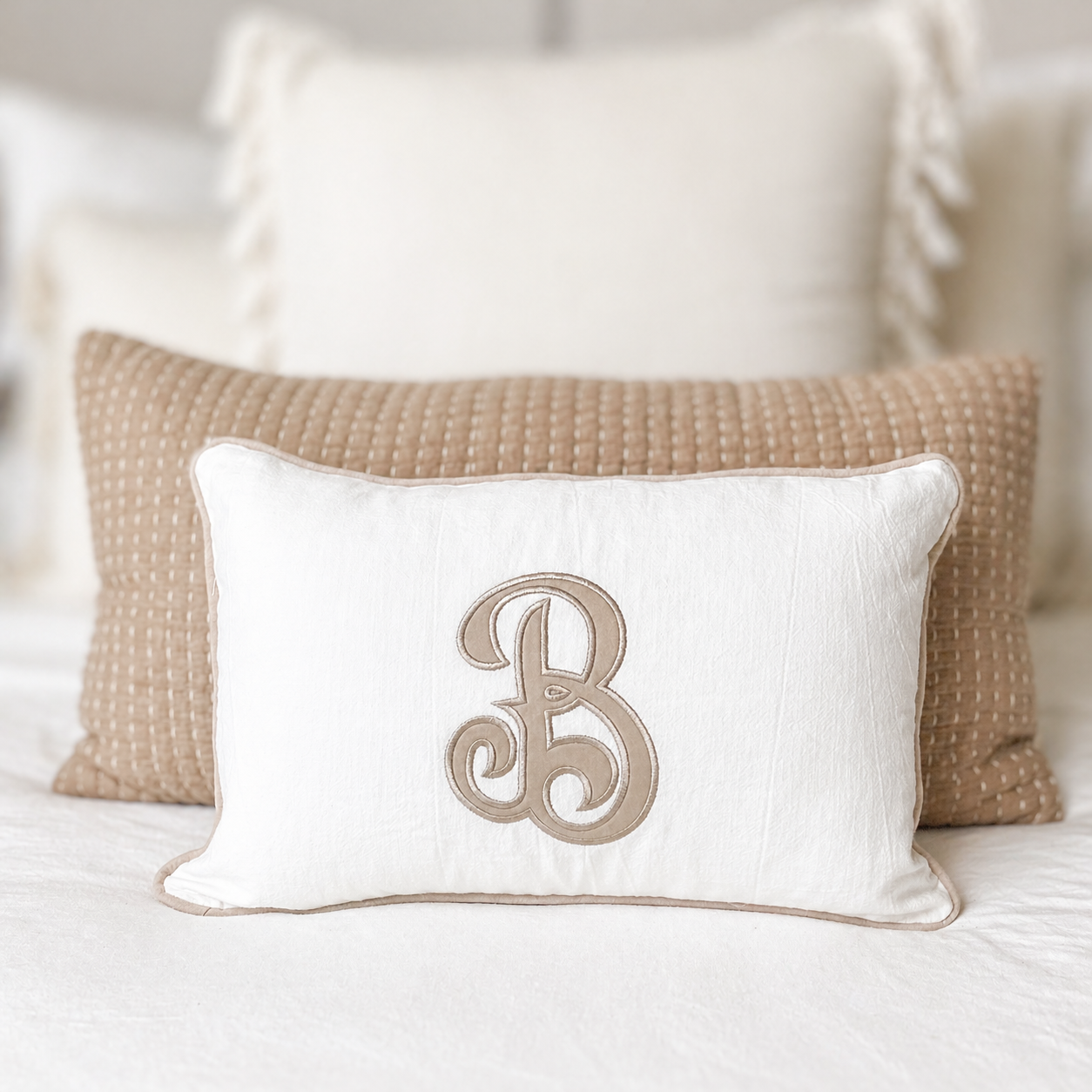 Embroidered Monogram Customized Pillow