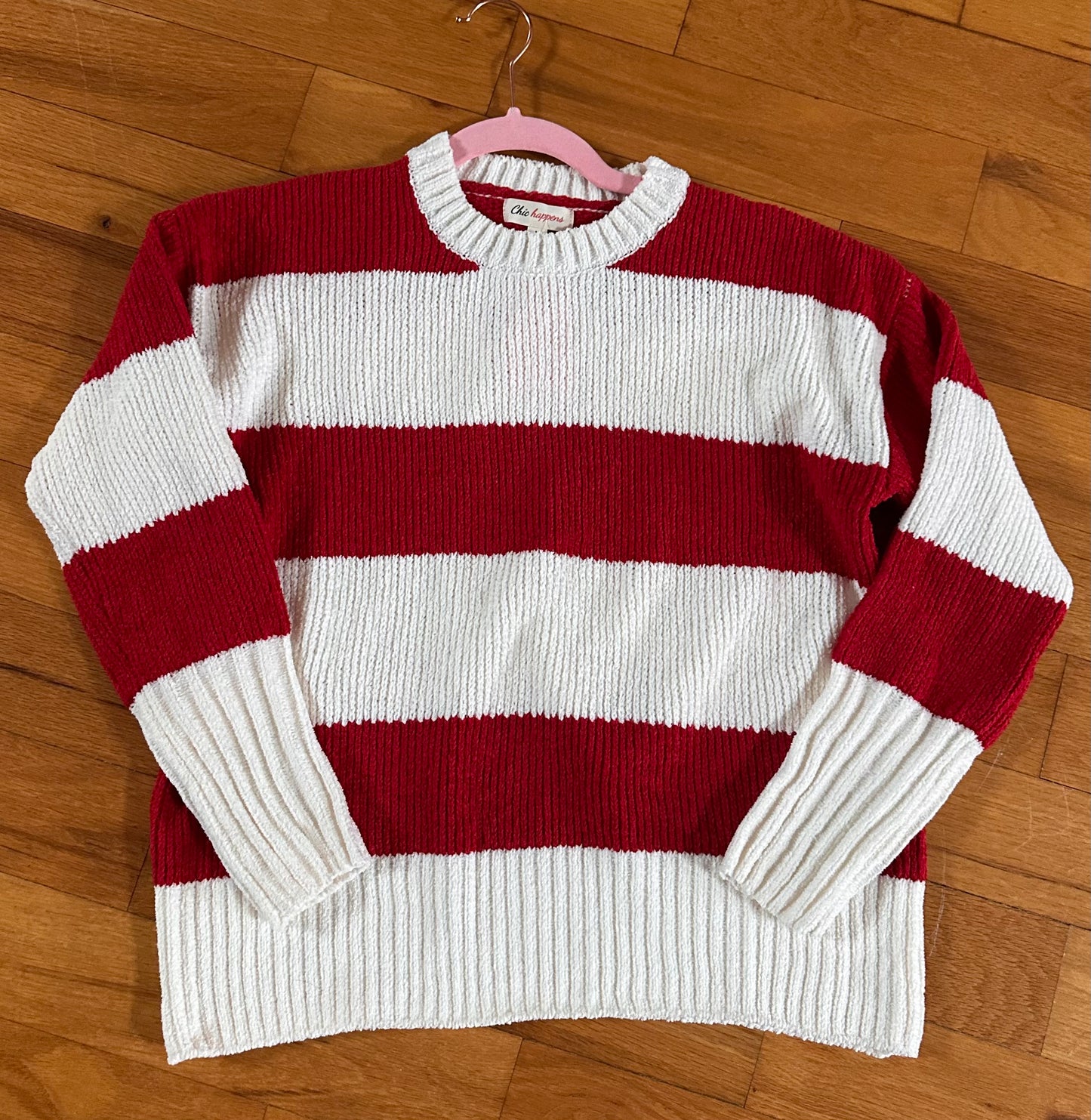 Candy Cane Chenille Sweater