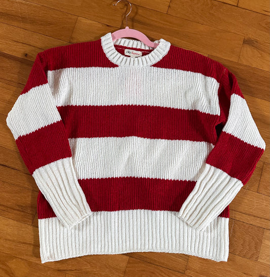 Candy Cane Chenille Sweater