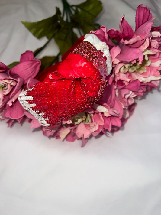 Red and Pink Sequin Headband