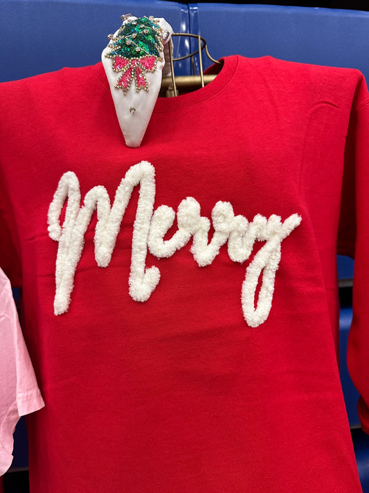 Merry Yarn Embroidered Crewneck Sweatshirt