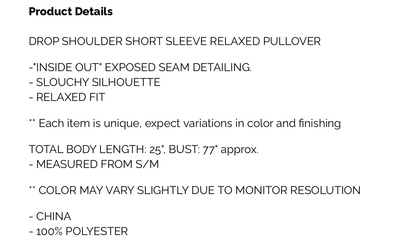 Black Drop Shoulder Relaxed Pullover Sweater