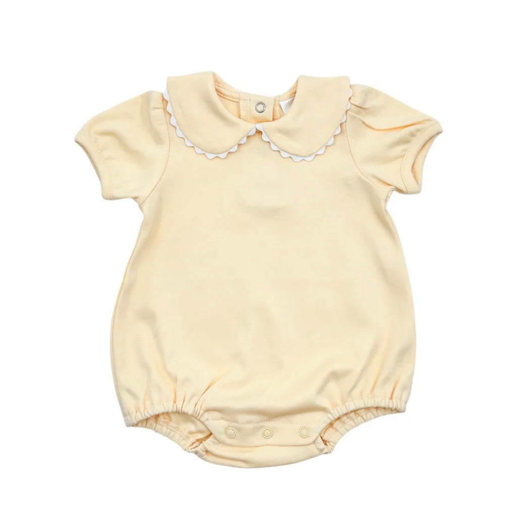 Scalloped Collard Bubble Short Sleeve