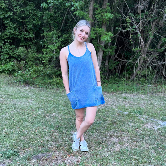 Acid Wahed Blue Athletic Dress/Romper