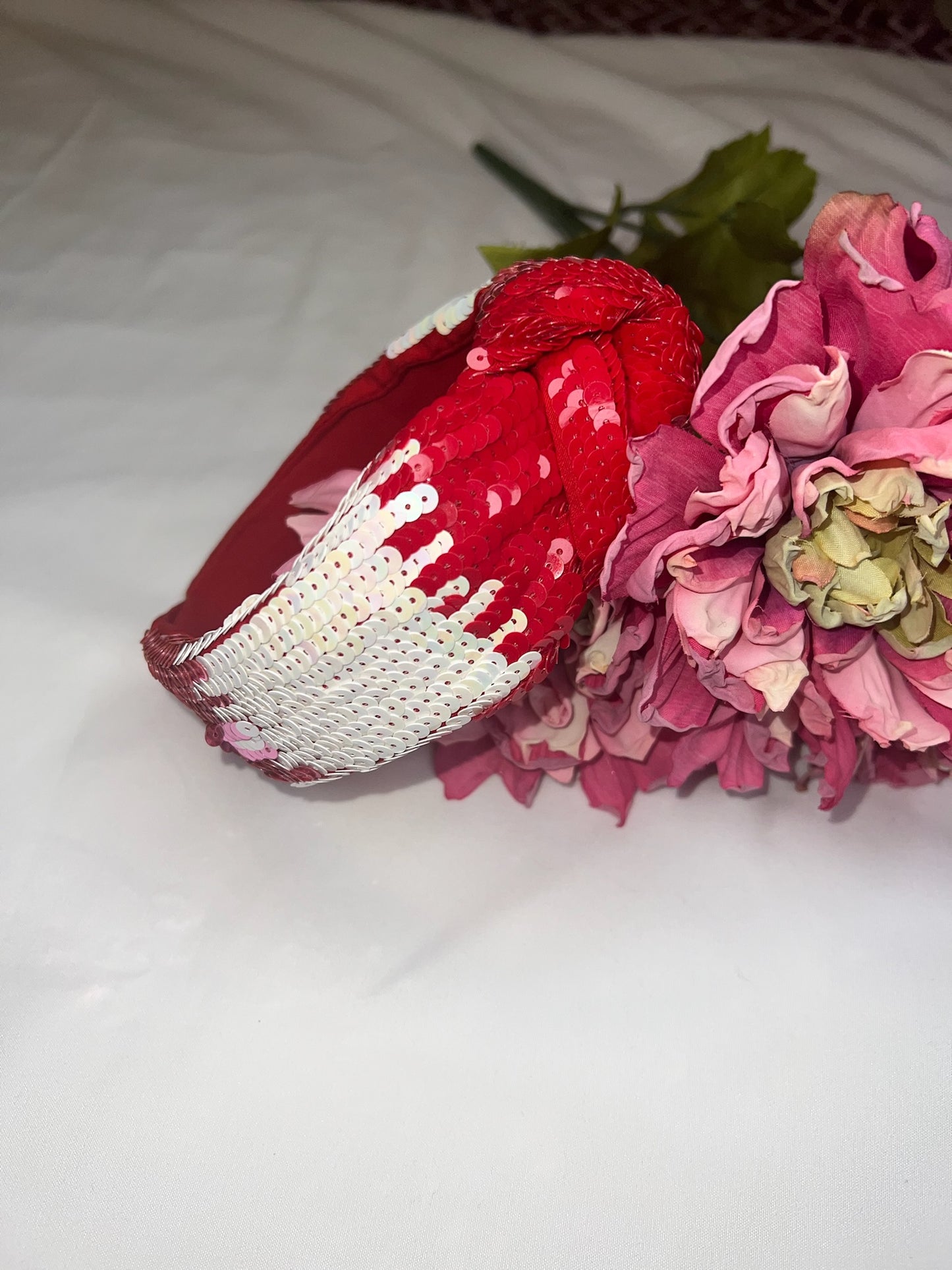 Red and Pink Sequin Headband