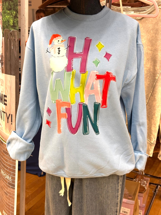 Oh What Fun Graphic Crewneck Sweatshirt
