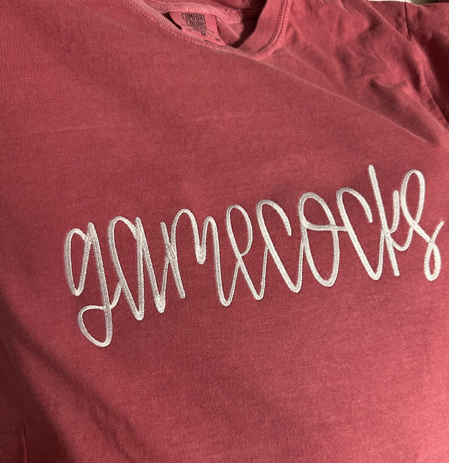 Embroidered Comfort Colors Clemson Long Sleeve Tee