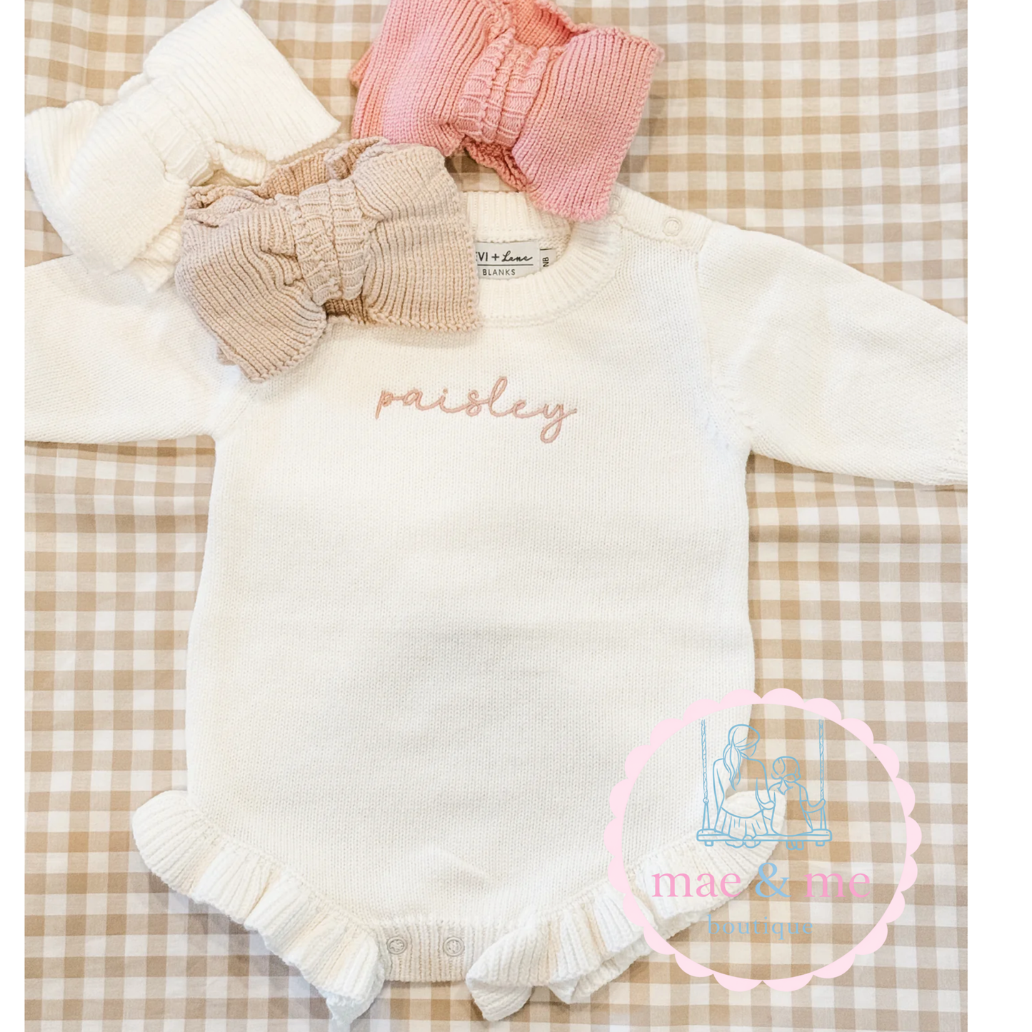 Oversized Knit Baby Bow