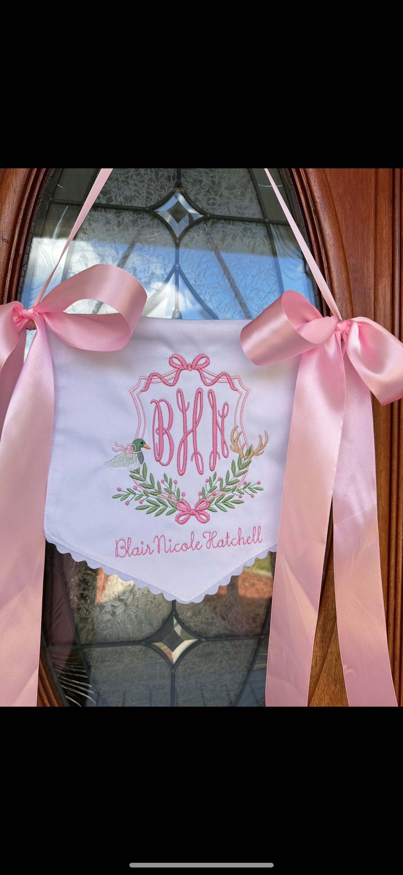 Custom Girl Duck and Deer Baby Banner