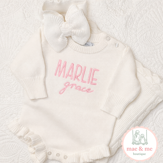 Sweater Bubble with Ruffle Trim