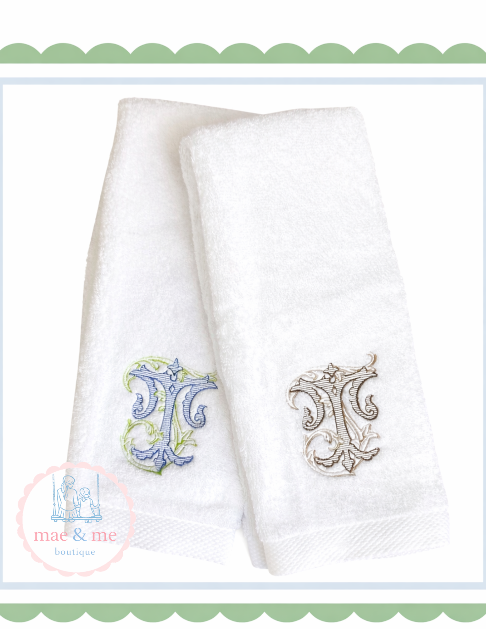 Hand towel with embroidery 