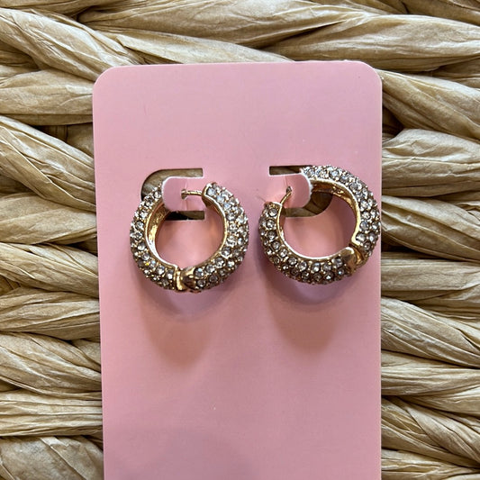 Roxi Mini Rhinestone Hoop Earrings