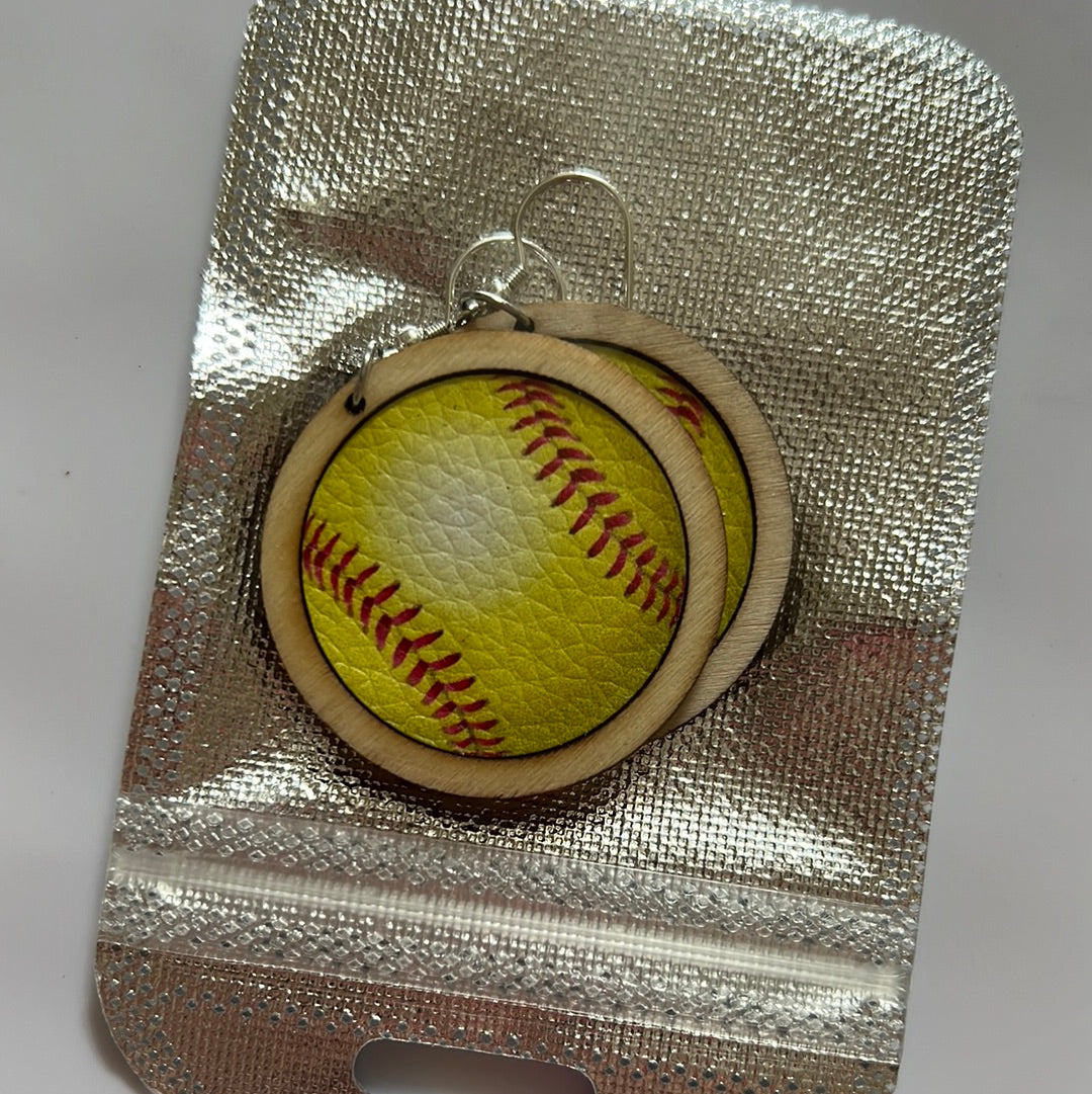 Softball Earrings