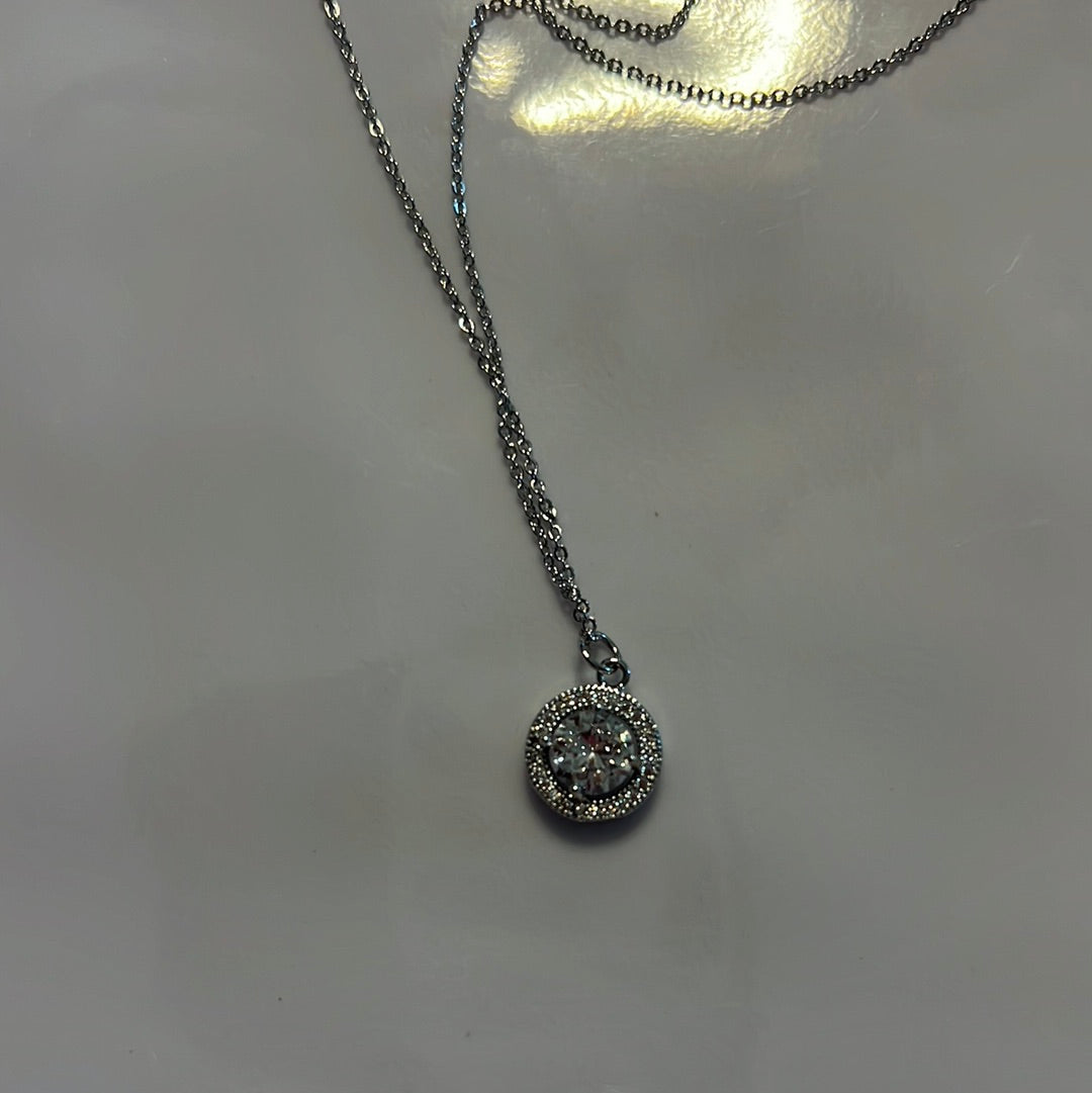 Silver Stone Necklace