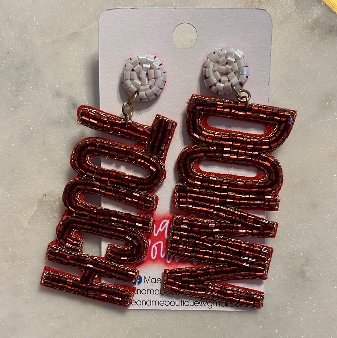 Touch Down Seed Bead Earrings