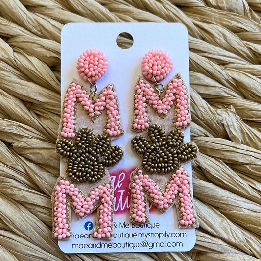 Dog Mom Seed Bead Earrings