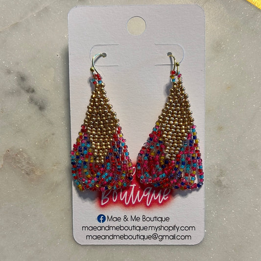 Teardrop Seed Bead Earrings