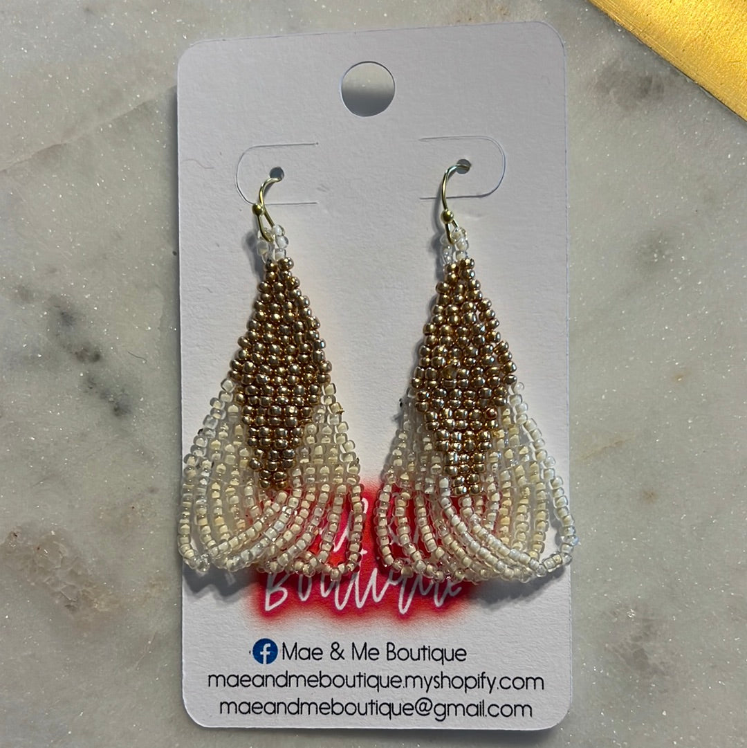 Teardrop Seed Bead Earrings