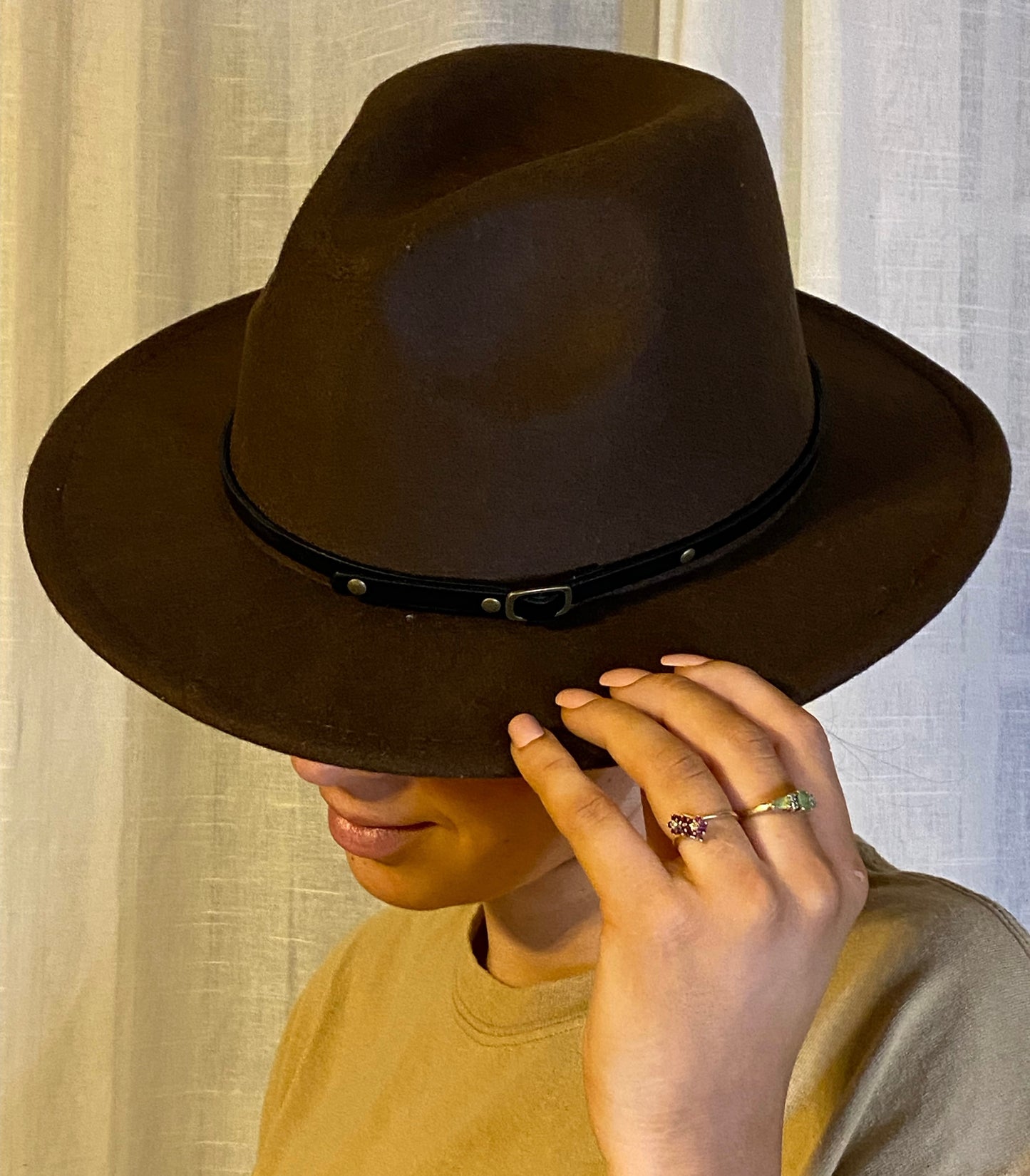 Chocolate Brown Felt Hat