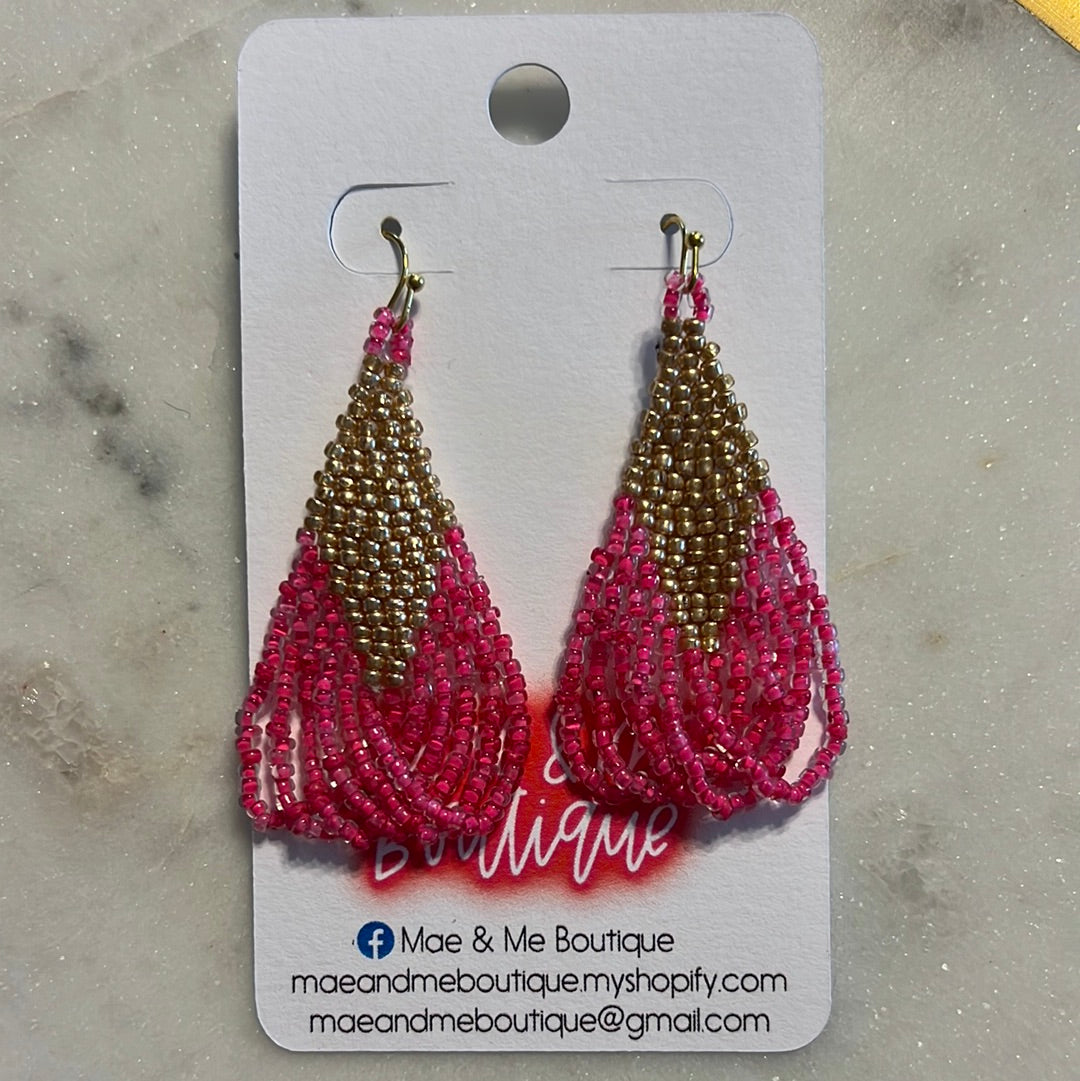 Teardrop Seed Bead Earrings