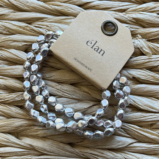 Silver Beaded Bracelet Set