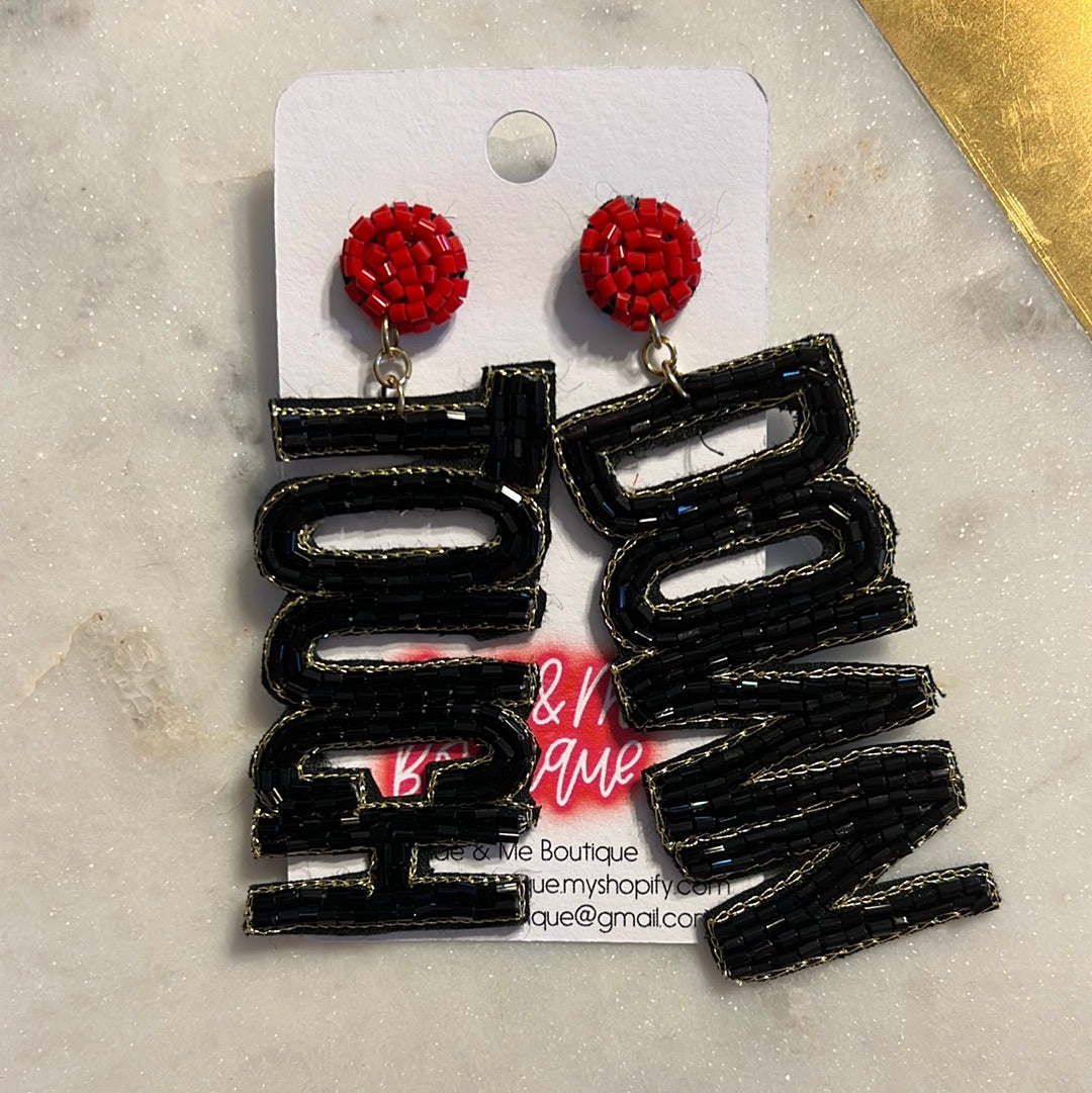 Touch Down Seed Bead Earrings