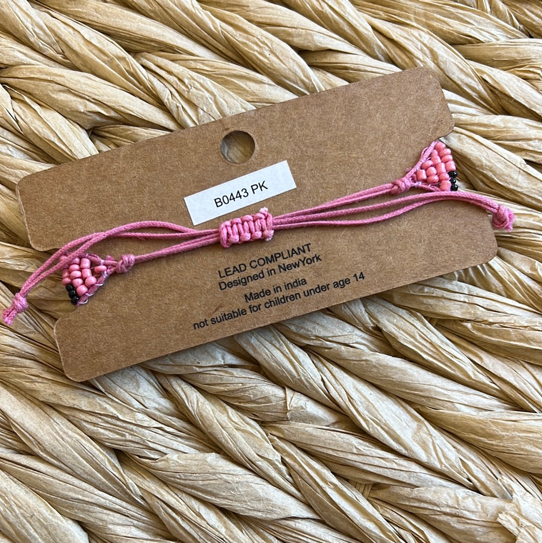 Beaded Pink Leopard Bracelet